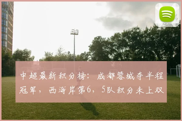 中超最新积分榜：成都蓉城夺半程冠军，西海岸第6，5队积分未上双